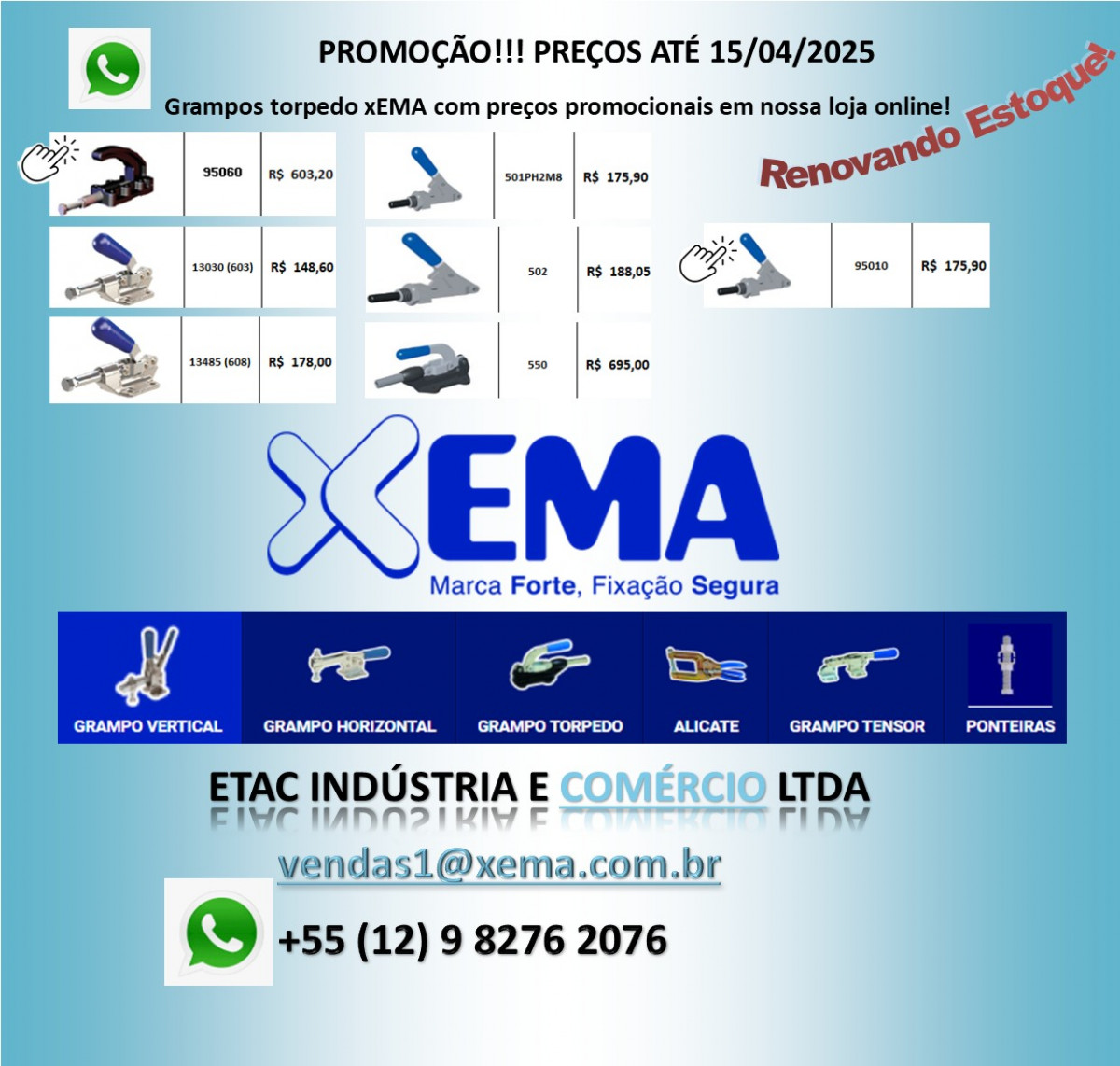 Grampos Torpedo em Promoção
