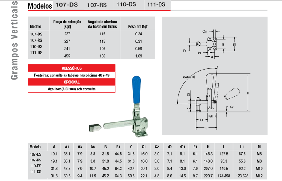 Catalogo 107DS 107RS 110DS 111DS 